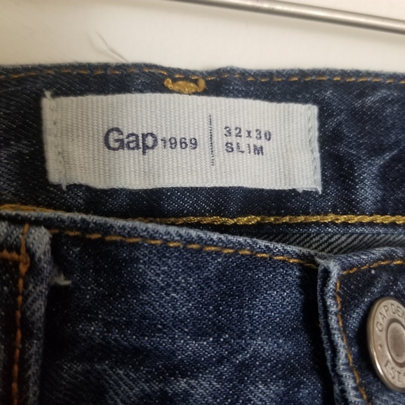 Gap Slim Straight Jeans Dark Blue 32 x 30 - Picture 6 of 6